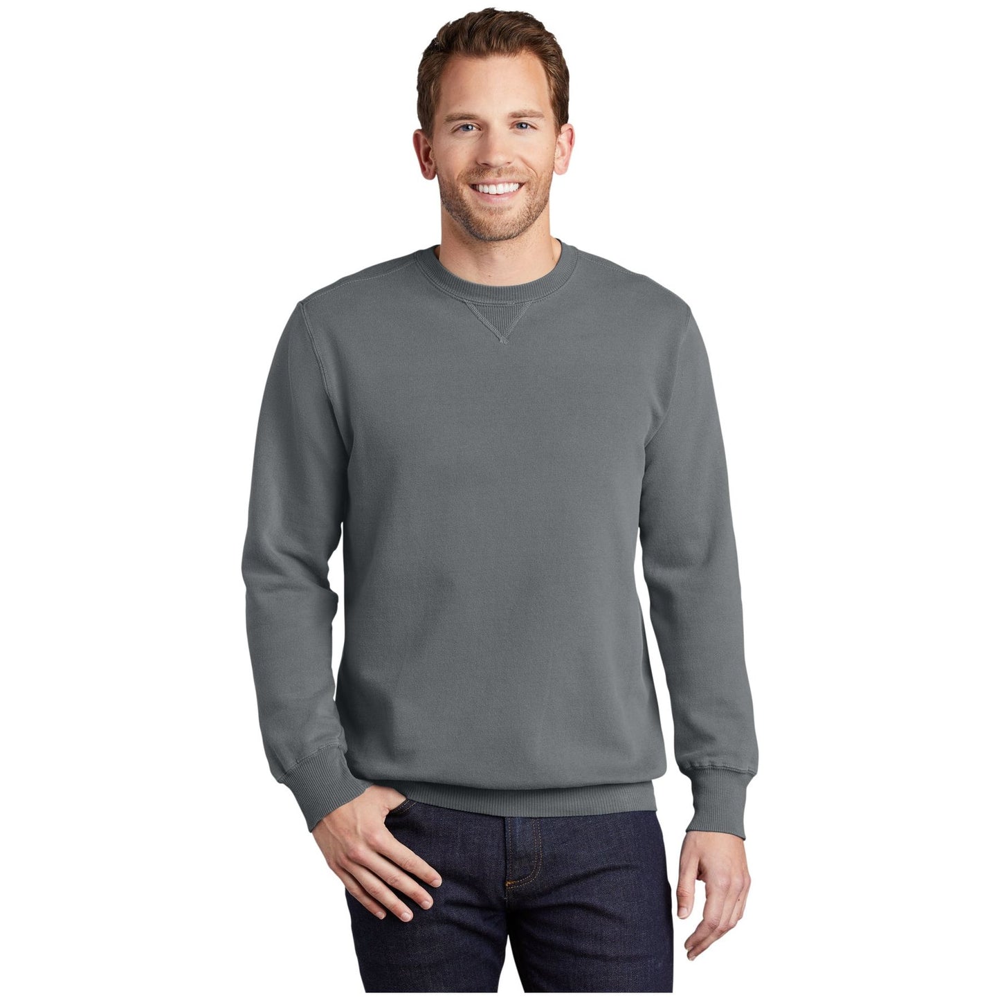 Port & Company® Beach Wash® Garment-Dyed Crewneck Sweatshirt pc098