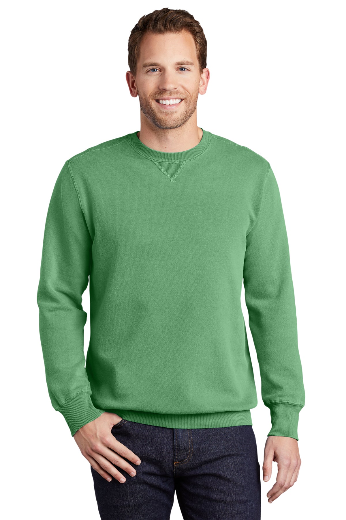 Port & Company® Beach Wash® Garment-Dyed Crewneck Sweatshirt pc098