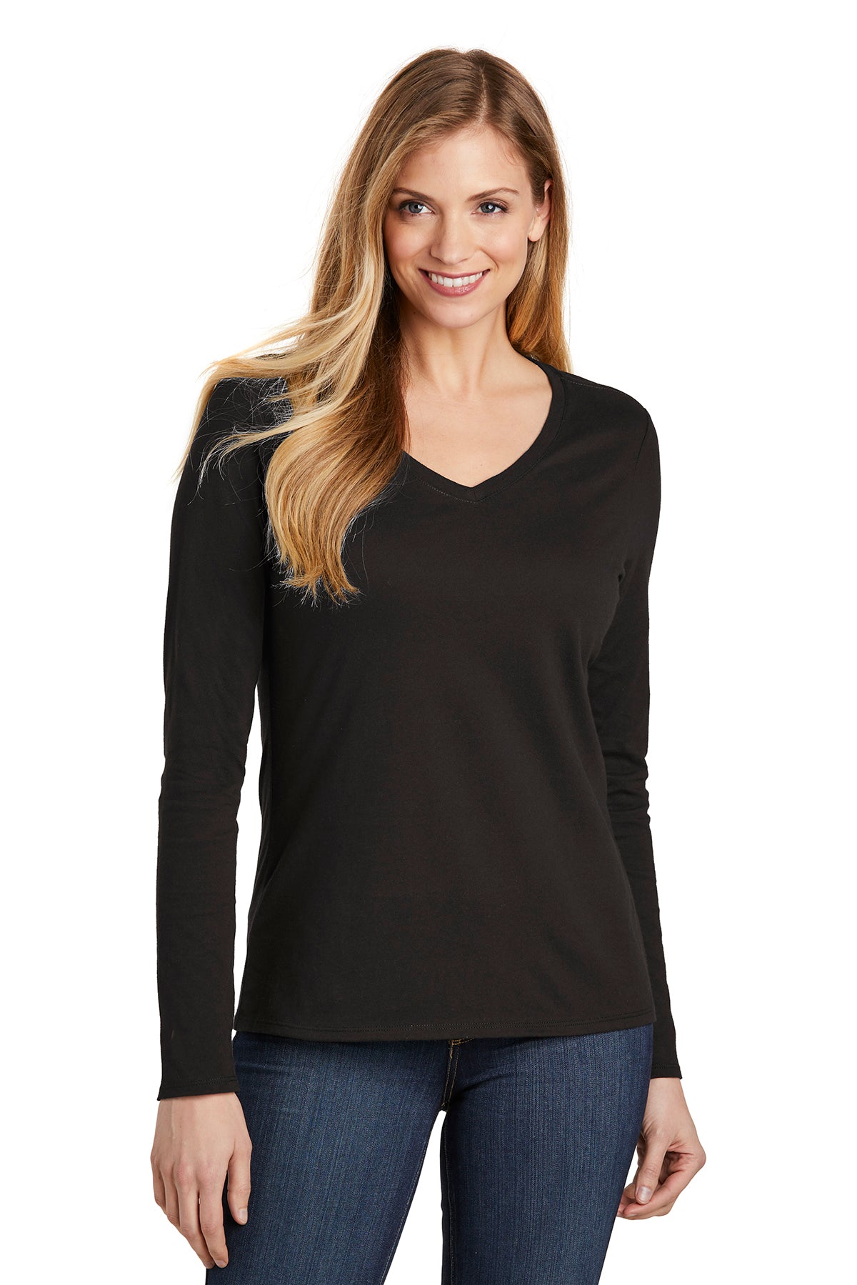 District ® Women’s Very Important Tee ® Long Sleeve V-Neck dt6201
